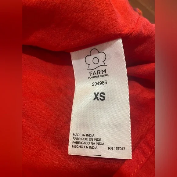 Farm Rio Banana Juice Cotton Mini Dress Size XS - Picture 11 of 13